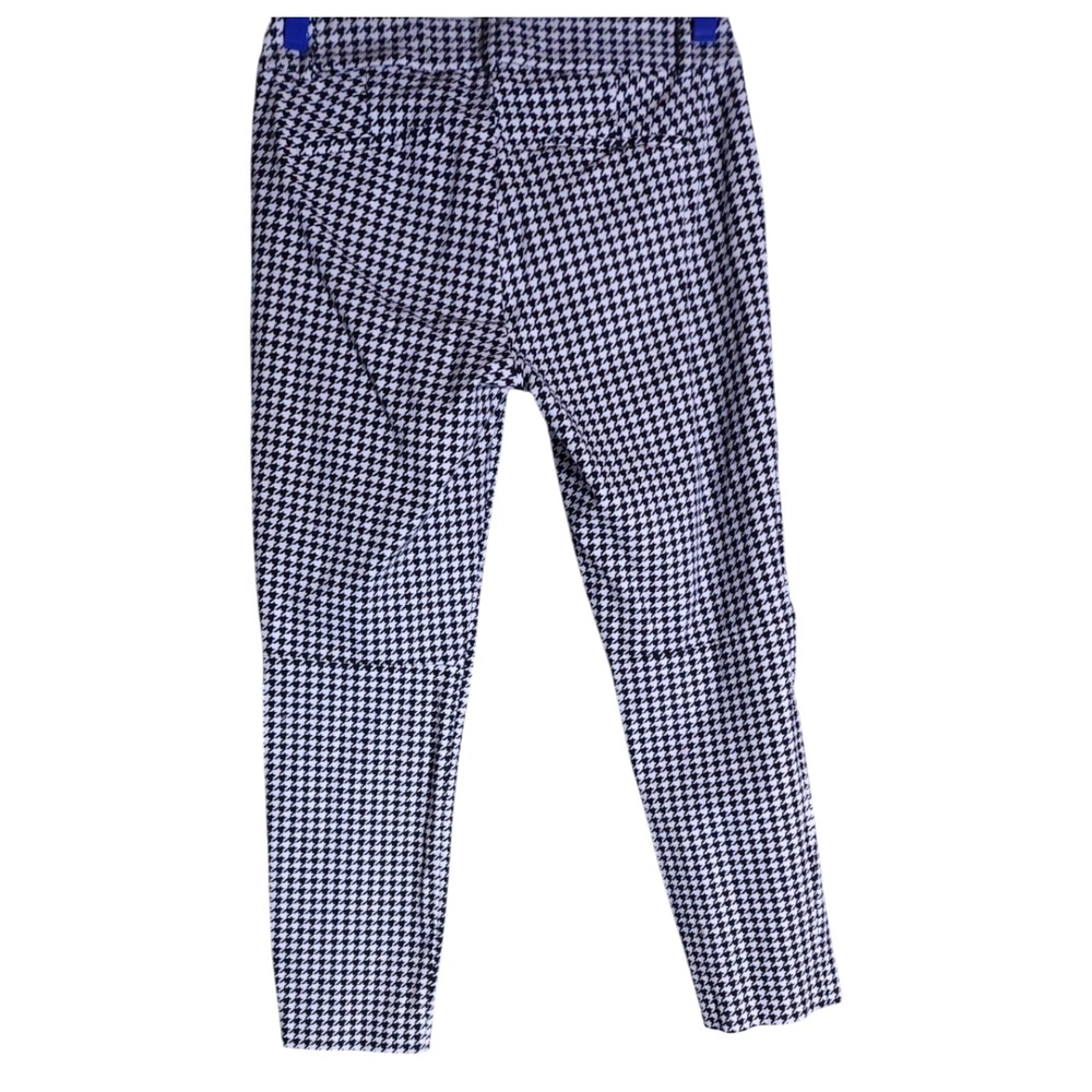 J. Crew Winnie Pants‎ 4 Black White Houndstooth Pixie Cropped Stretch Workwear - Picture 8 of 10